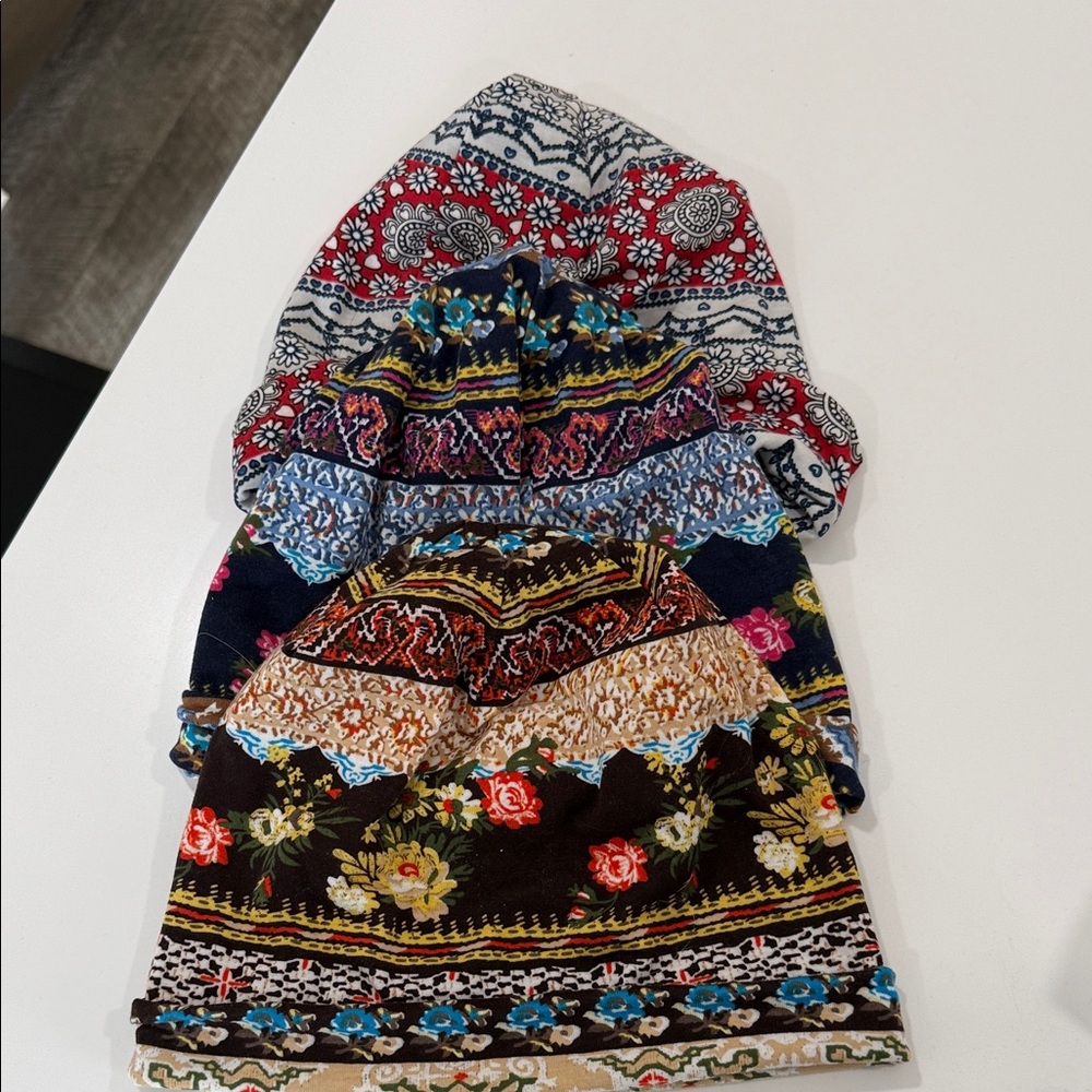 Colorful Patterned Scarves Set